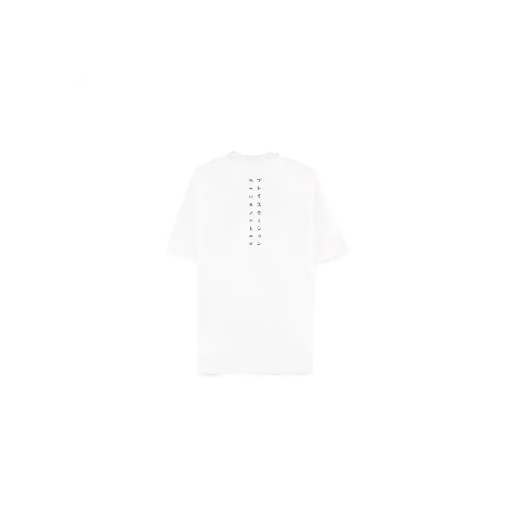 PlayStation T-Shirt Logo White Loose Fit Size M