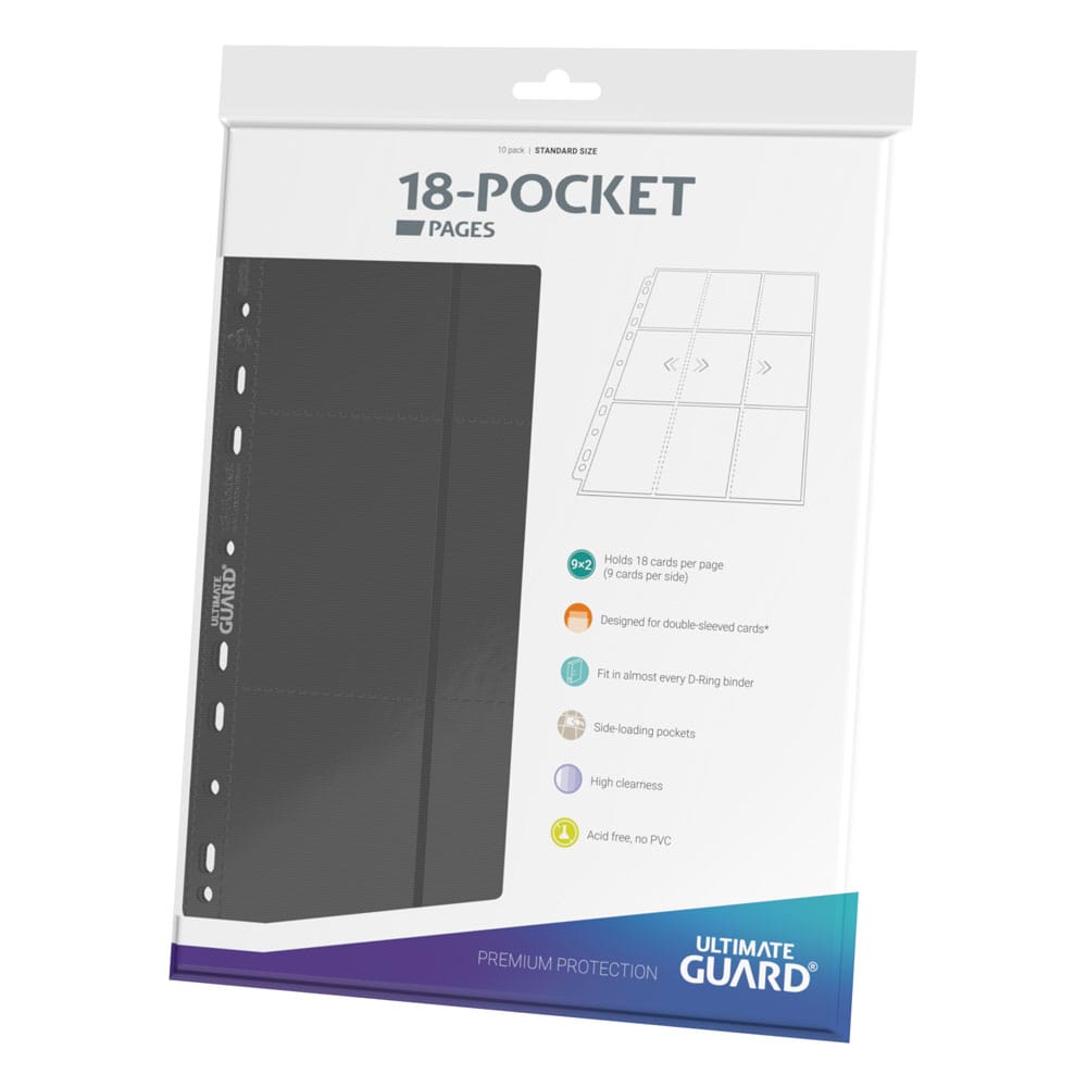 Ultimate Guard 18-Pocket Pages Side-Loading Grey (10)