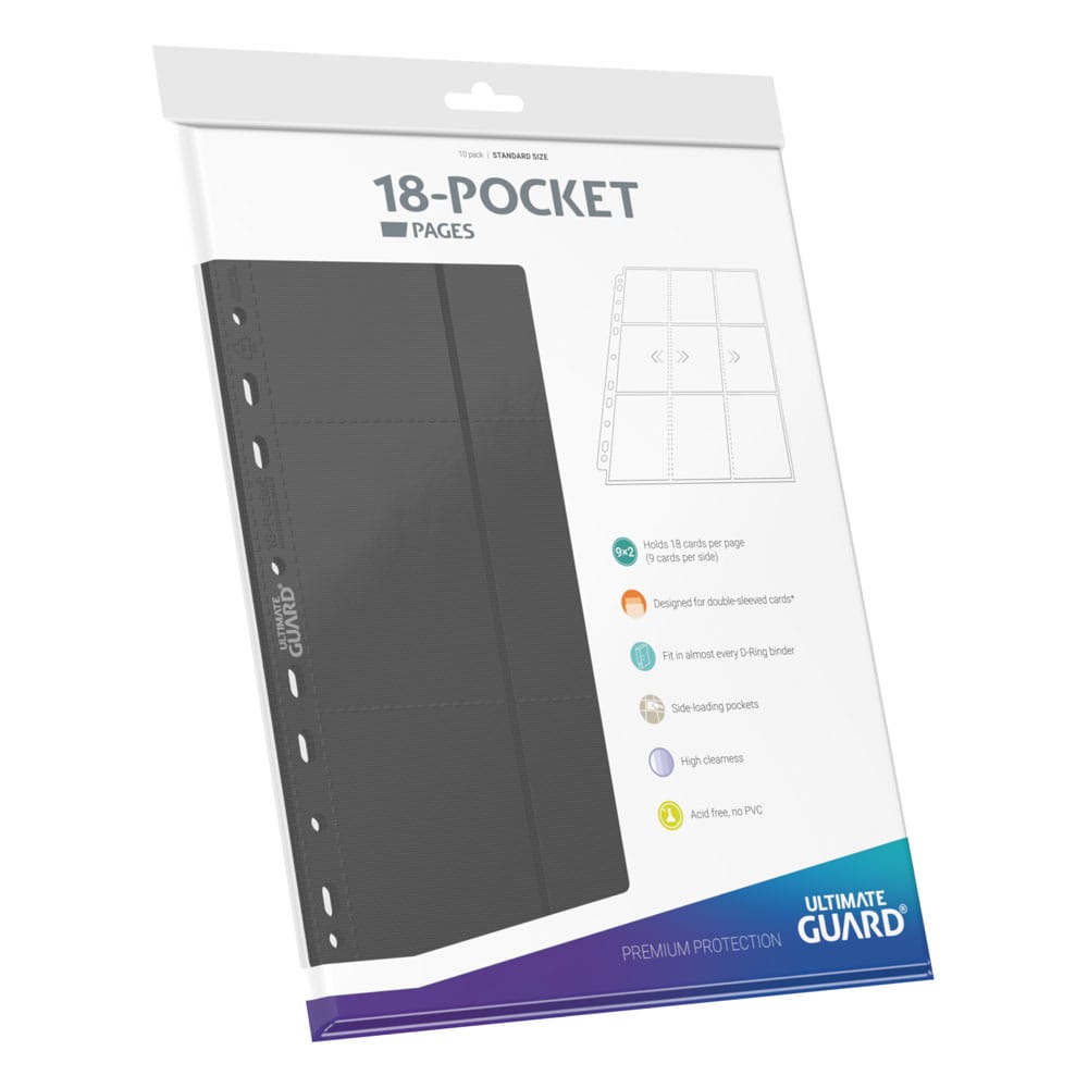 Ultimate Guard 18-Pocket Pages Side-Loading Gray (10)