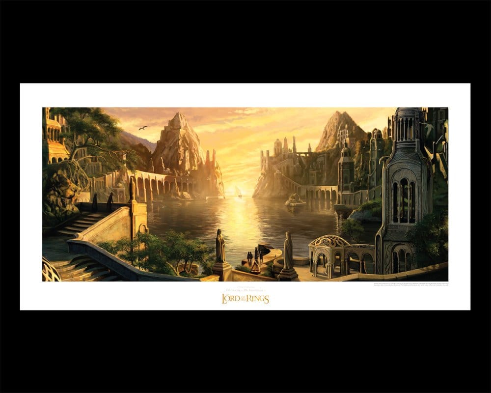 Lord of the Rings Art Print The Grey Havens 59 x 30 cm
