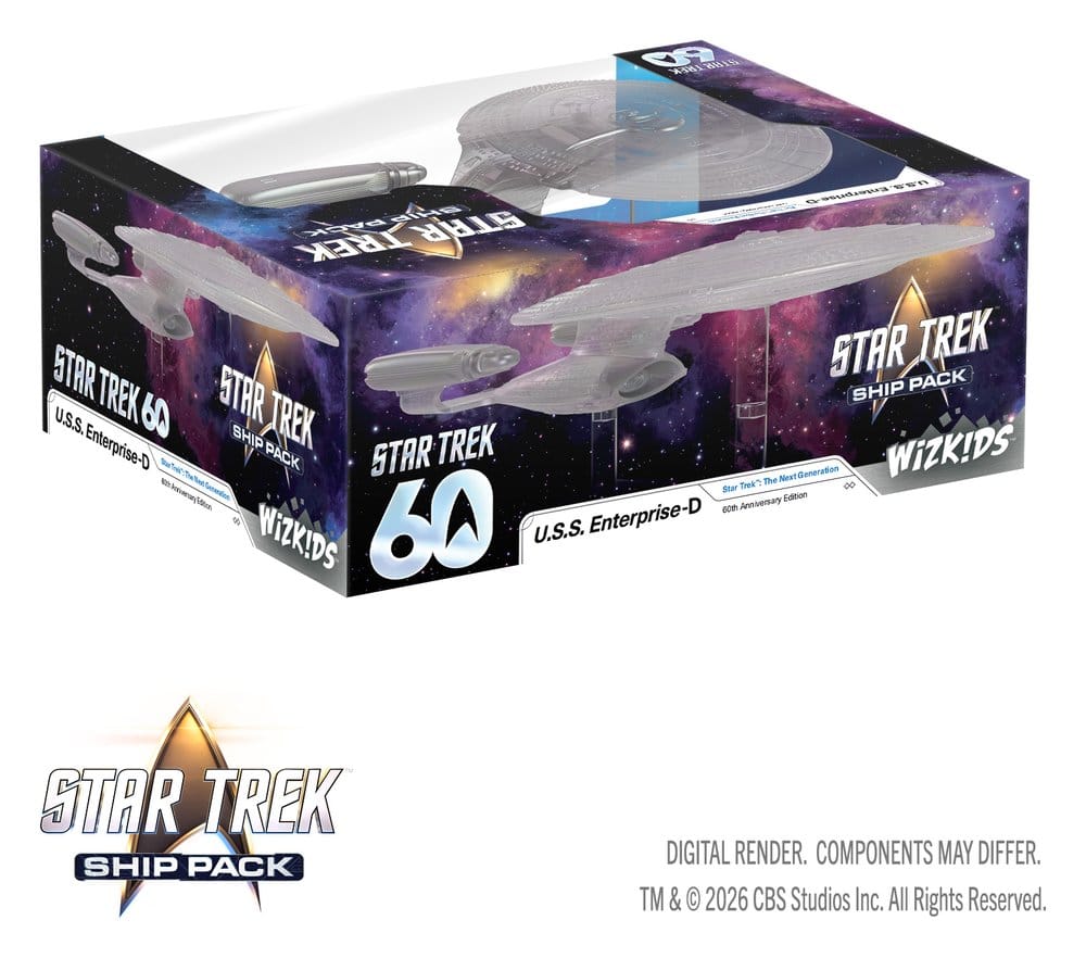 Star Trek Ship Pack Boxed Pre-painted Miniatures U.S.S. Enterprise - 60th Anniversary Edition 22 cm