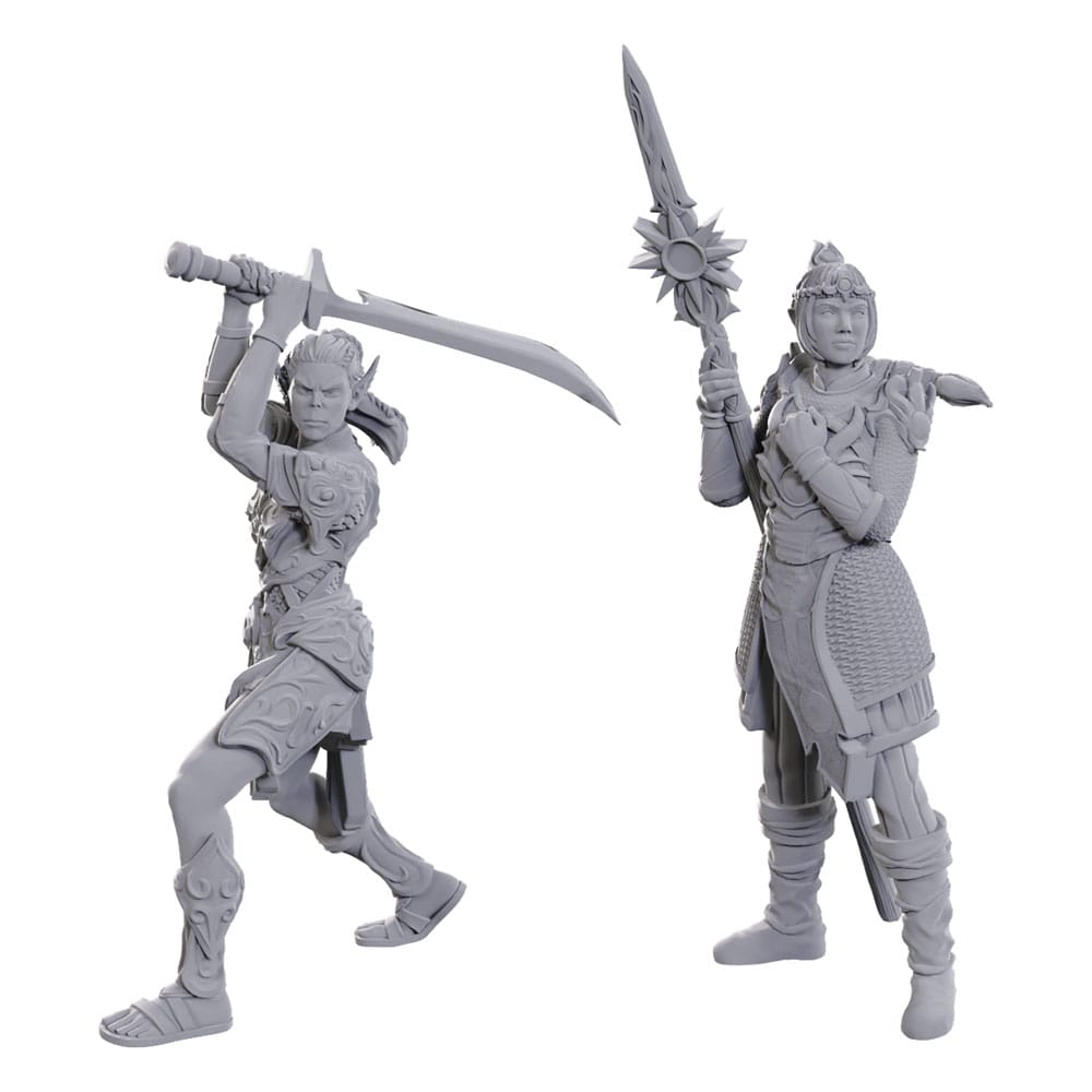 D&D Nolzur's Marvelous Miniatures Unpainted Miniature Lae'zel & Shadowheart