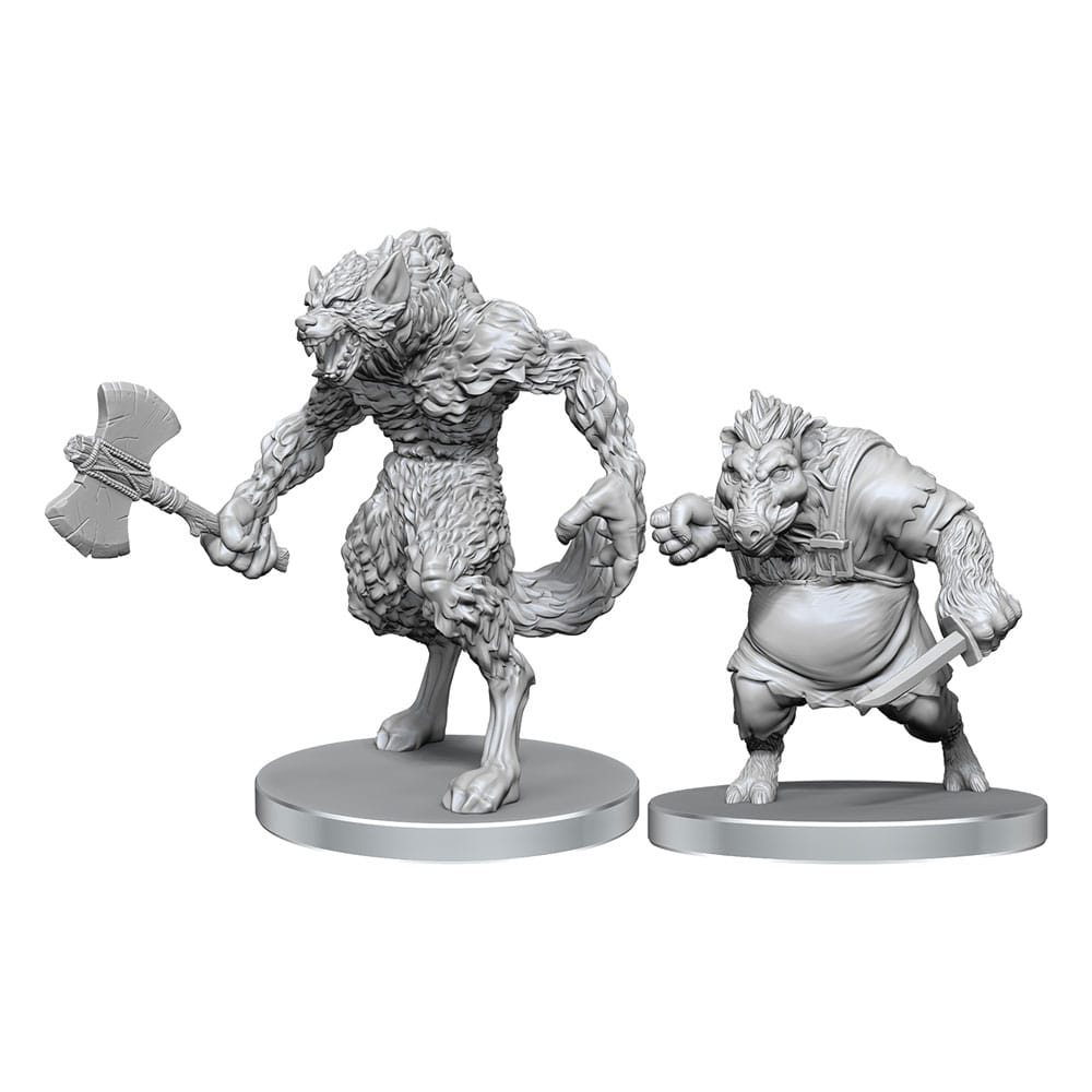 Pathfinder Deep Cuts Unpainted Miniatures Werewolf & Wereboar