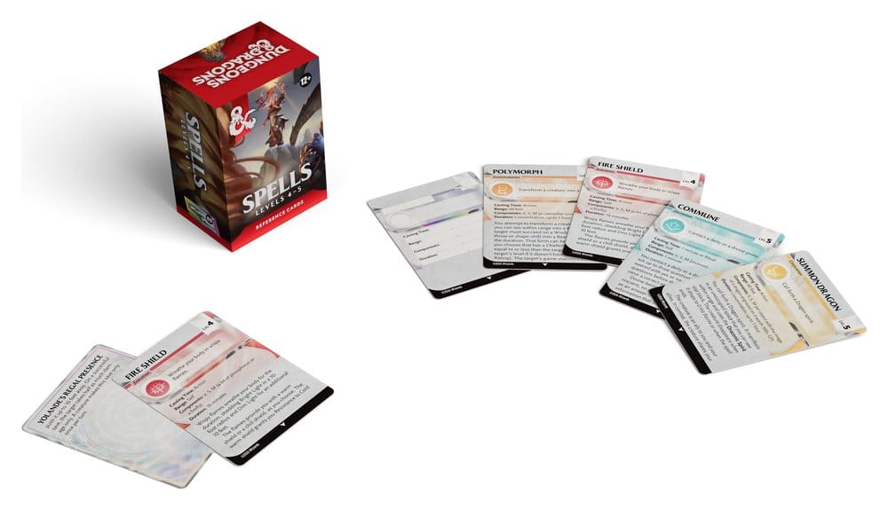 Dungeons & Dragons RPG Reference Cards: Spells (Levels 4-5) *English Version*