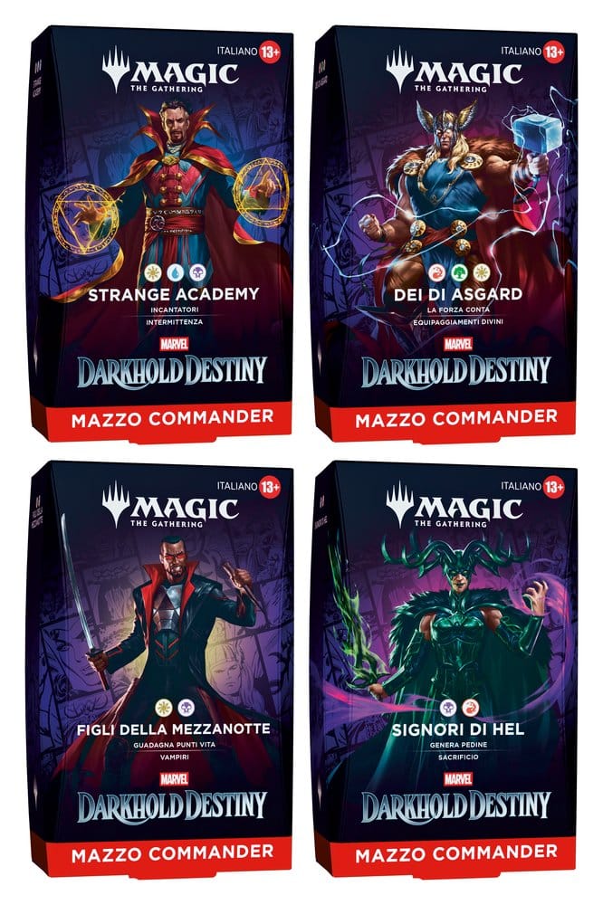 Magic the Gathering Marvel: Destino del Darkhold Commander Decks Case (4) italian