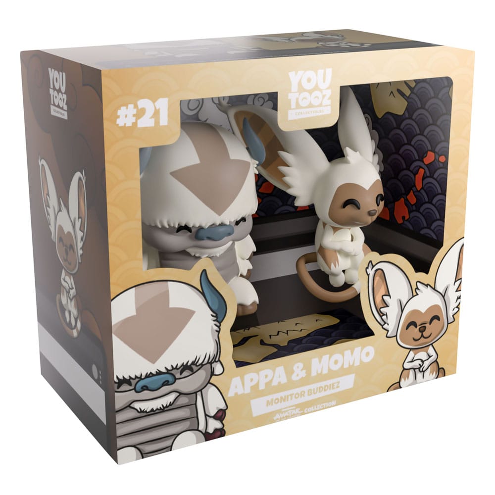 Avatar: The Last Airbender Vinyl Figures Appa and Momo Monitor Buddiez 5 cm
