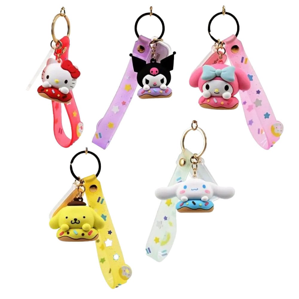 Sanrio Donuts Series Keychain with Hand Strap Hello Kitty and Friends Display (12)