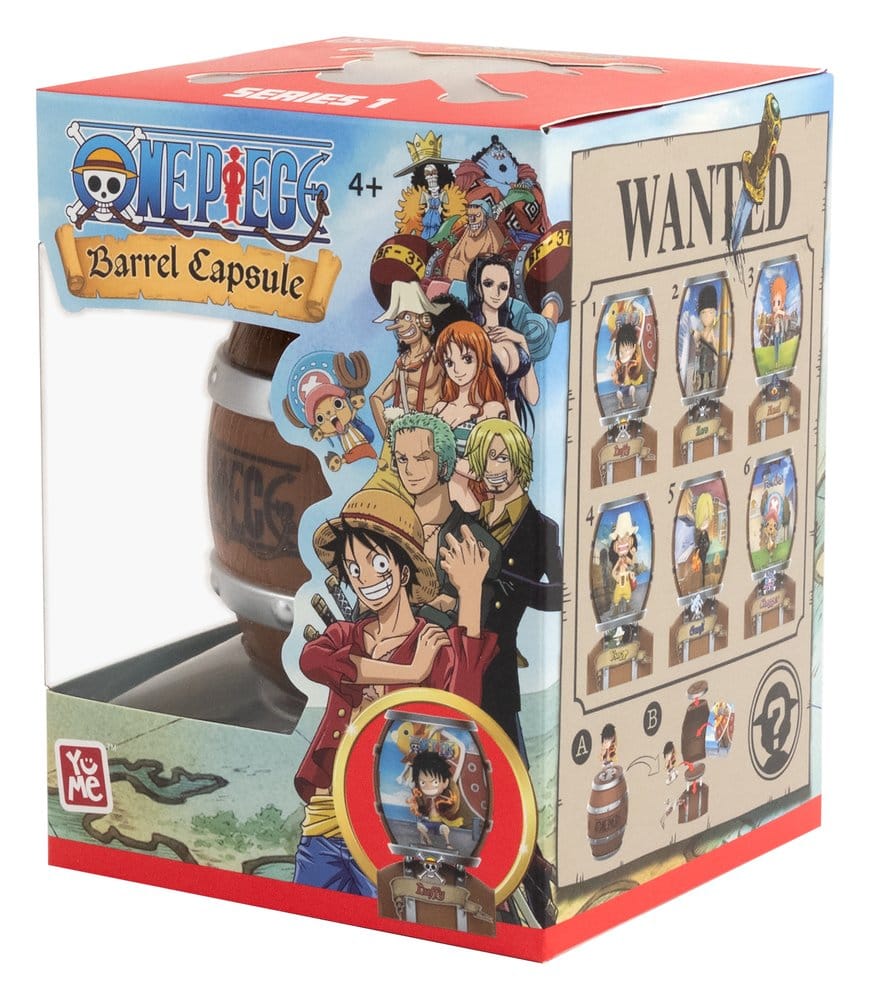 One Piece Barrel Capsule Mini Figures 9 cm Blind Box Display (6)