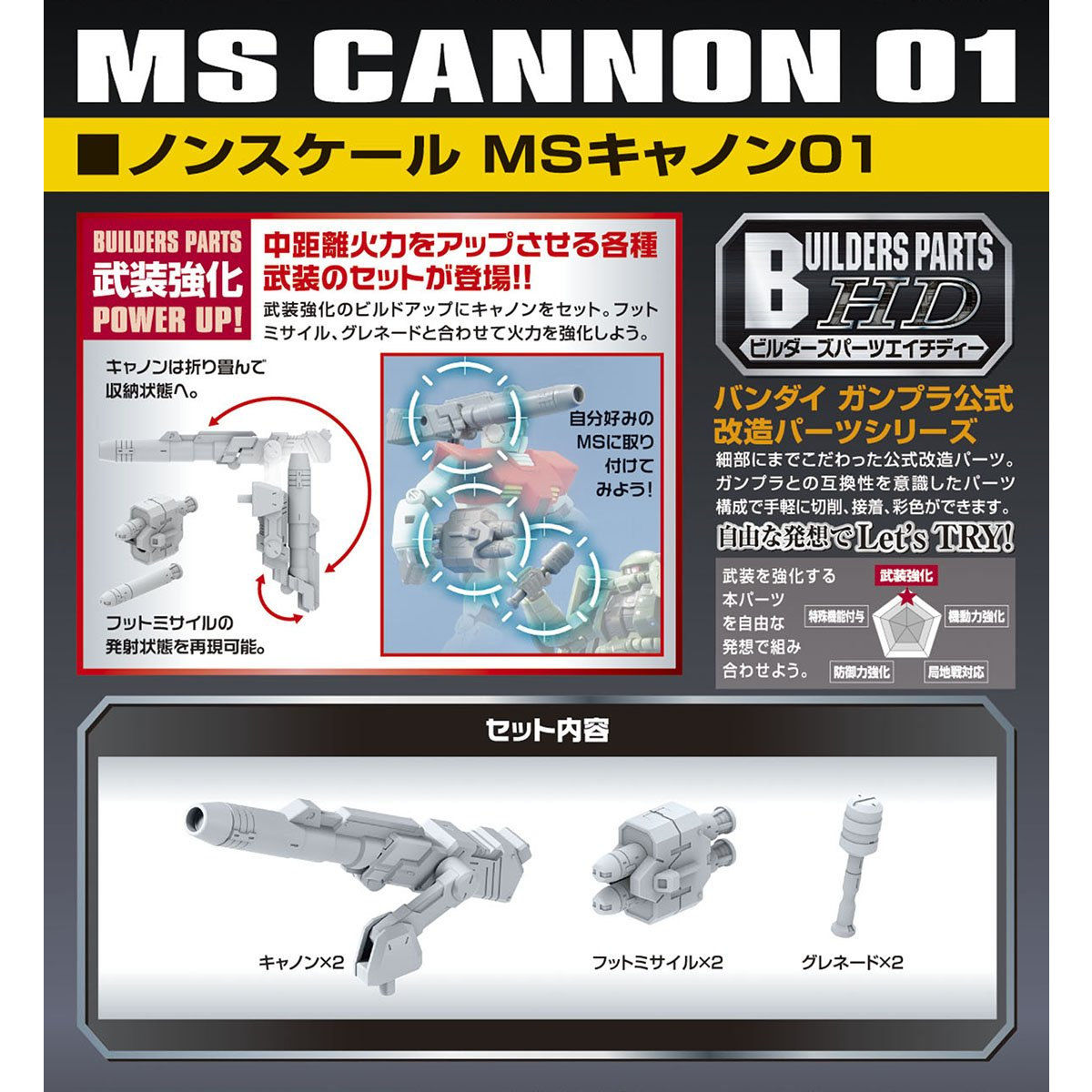 Builders Parts HD-29 Non-scale MS Cannon 01