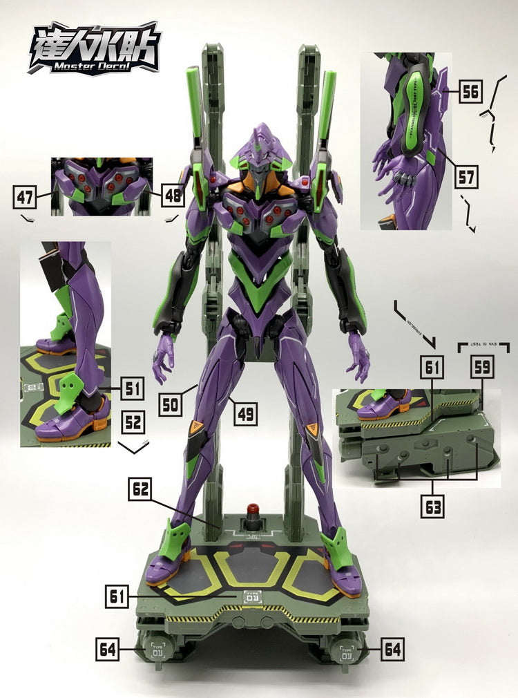 D.L Model Decal - RG36 - RG Evangelion All-Purpose Humanoid Decisive Battle Weapon Artificial Human Evangelion Unit 01