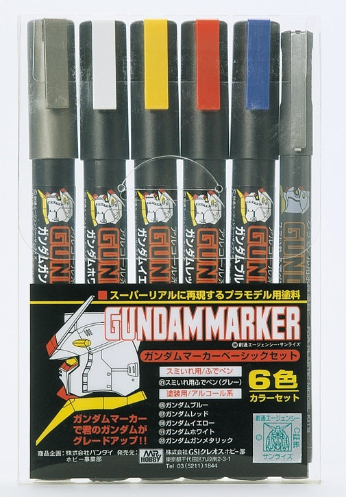 Gundam Marker Basic Set GMS-105 - 6 stk.