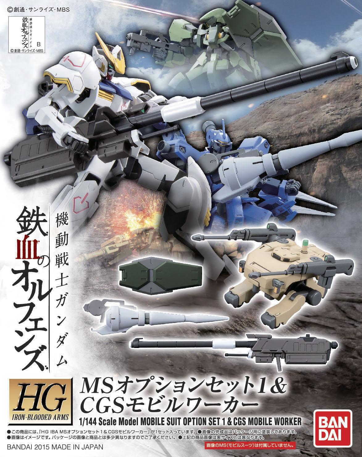 Mobile Suit Option Set 1 & CGS Mobile Worker 1/144