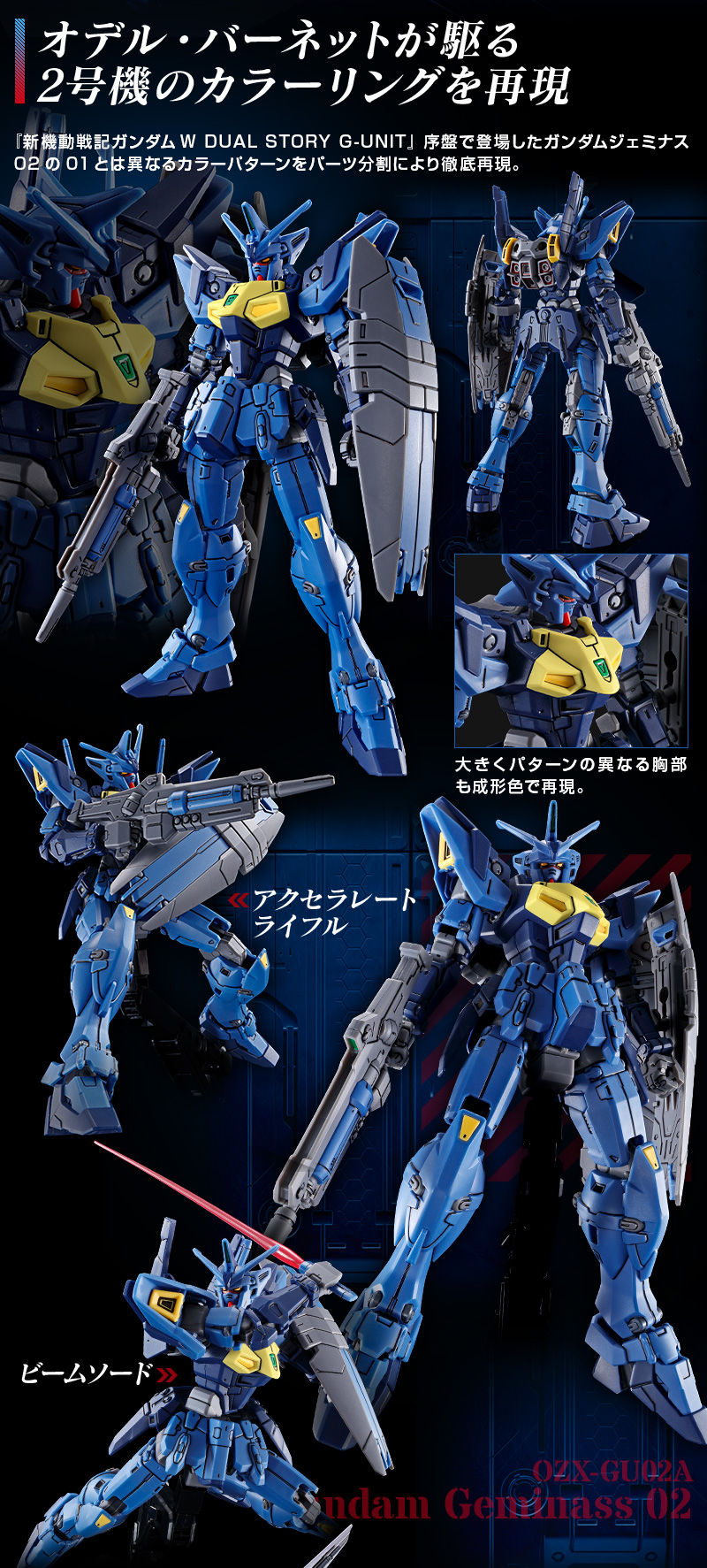 HG OZX-GU02A Gundam Geminass 02 - P-Bandai 1/144