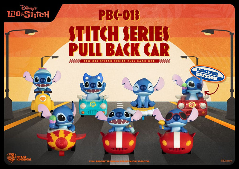 Lilo & Stitch Pull Back Cars Blind Box 6-Pack