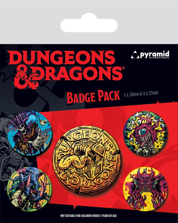 Dungeons & Dragons Pin-Back Buttons 5-Pack Beastly