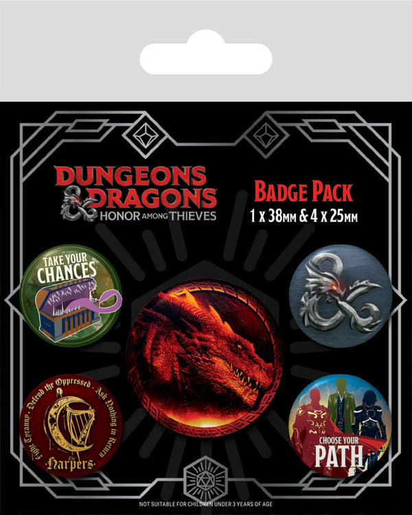 Dungeons & Dragons Pin-Back Buttons 5-Pack Movie