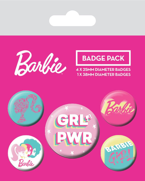 Barbie Pin-Back Buttons 5-Pack Girl Power