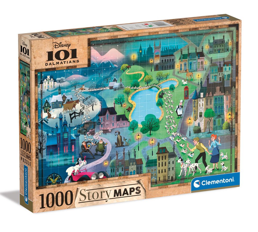 Disney Story Maps Jigsaw Puzzle 101 Dalmations (1000 pieces)