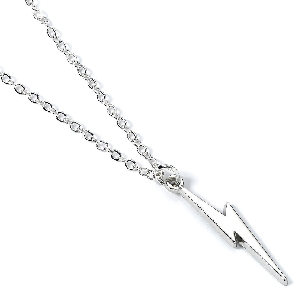 Harry Potter Pendant & Necklace Lightning Bolt (silver plated)