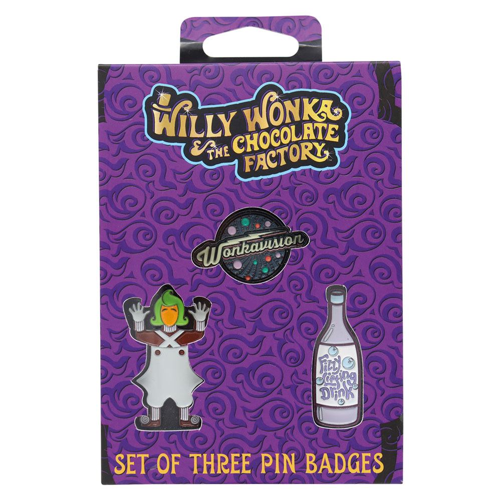 Willy Wonka & the Chocolate Factory Pin Badge Set Limited Edition