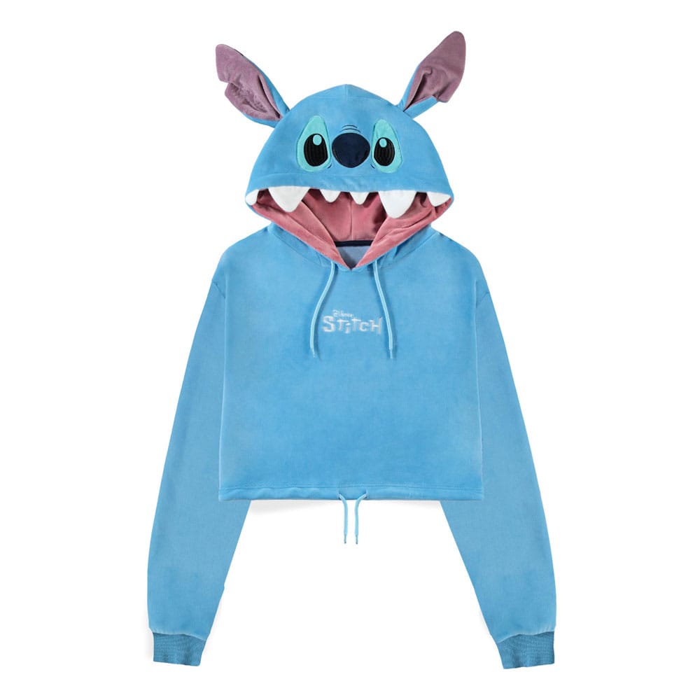 Lilo & Stitch Cropped Hooded Sweater Stitch  Size XL