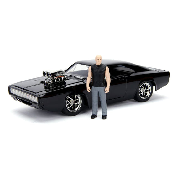 The Fast and Furious Diecast Model Hollywood Rides 1/24 1970 Dodge Charger with Dom Toretto Figur