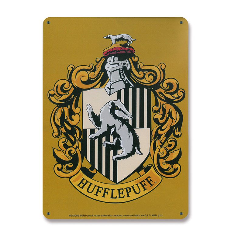 Harry Potter Tin Sign Hufflepuff 15 x 21 cm
