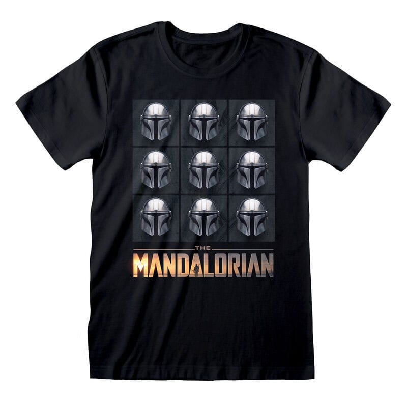 Star Wars The Mandalorian T-Shirt Mando Helmets Size S