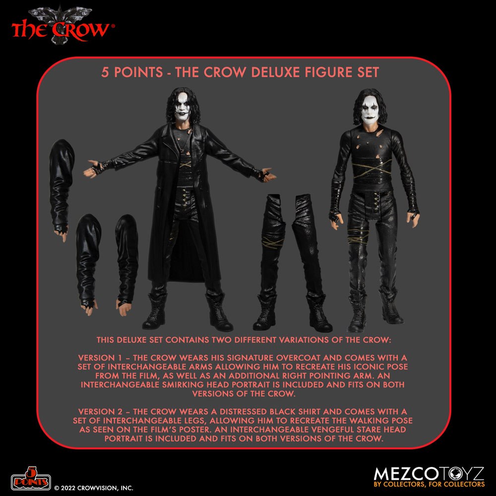 The Crow 5 Points The Crow Deluxe Figure Set 9 cm