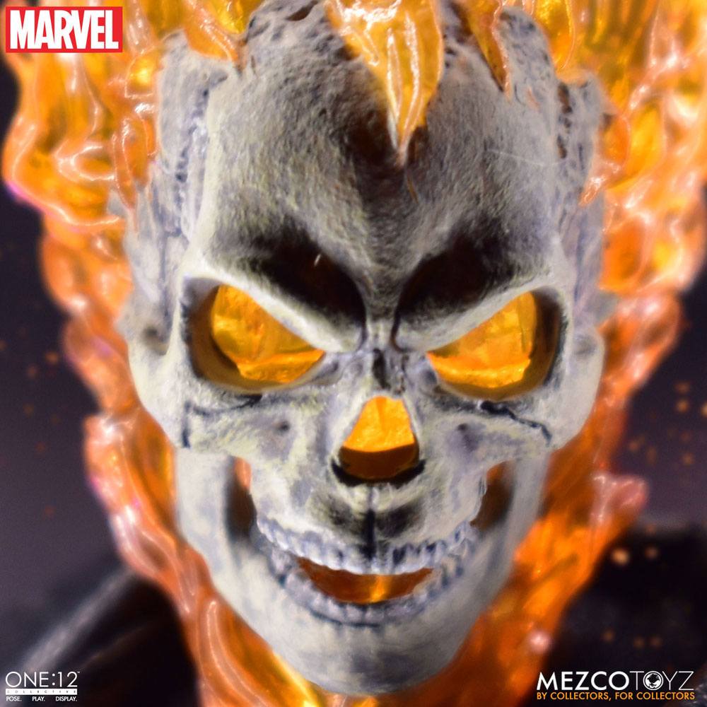 Ghost Rider Action Figure & Vehicle with Sound & Light Up 1/12 Ghost Rider & Hell Cycle
