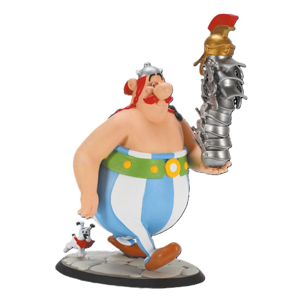 Asterix Statue Obelix Stack of Helmets and Dogmatix