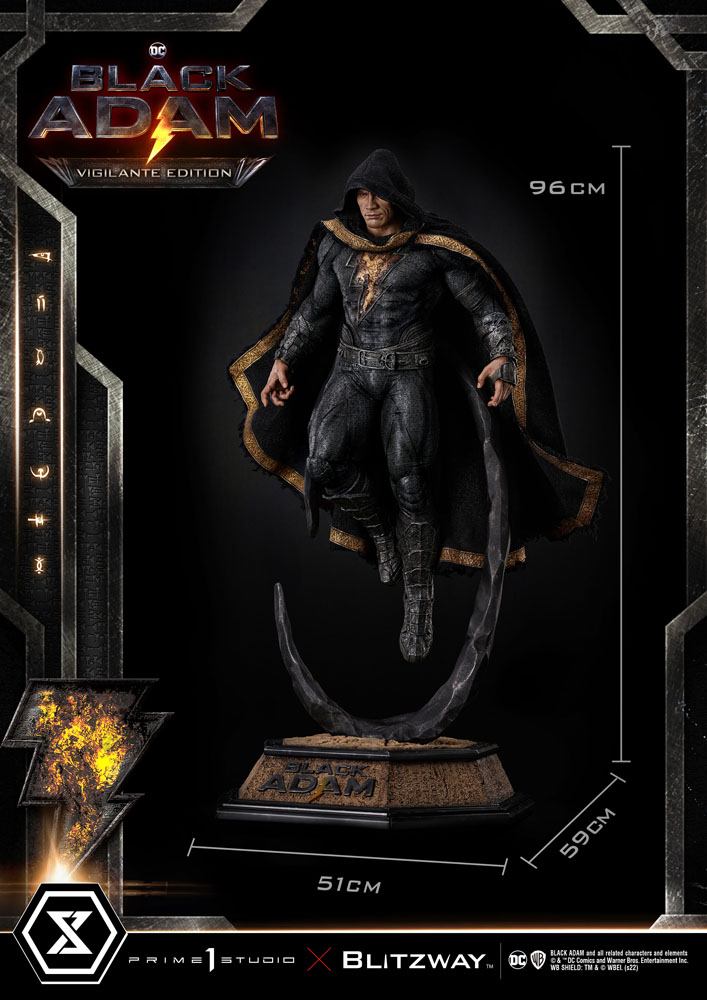 Black Adam Museum Masterline Statue 1/3 Black Adam Vigilante Edition 96 cm