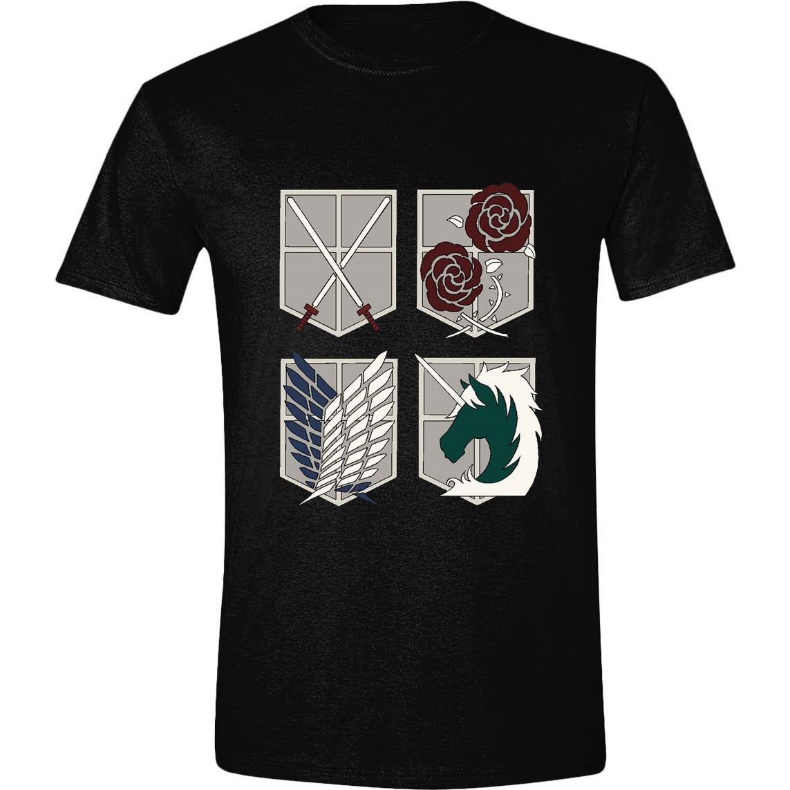 Attack On Titan T-Shirt Emblems Size S