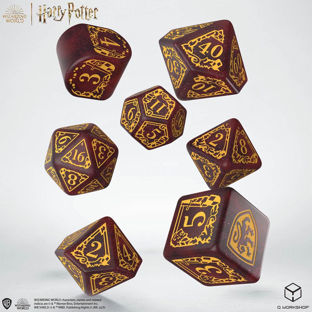 Harry Potter Dice Set Gryffindor Modern Dice Set - Red (7)