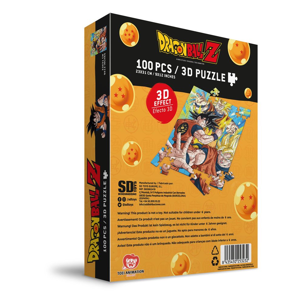 Dragon Ball Z Jigsaw Puzzle with 3D-Effect Goku Saiyan (100 pieces)