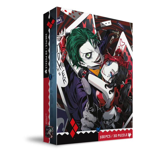 DC Comics Jigsaw Puzzle with 3D-Effect The Joker & Harley Quinn Manga (100 pieces)