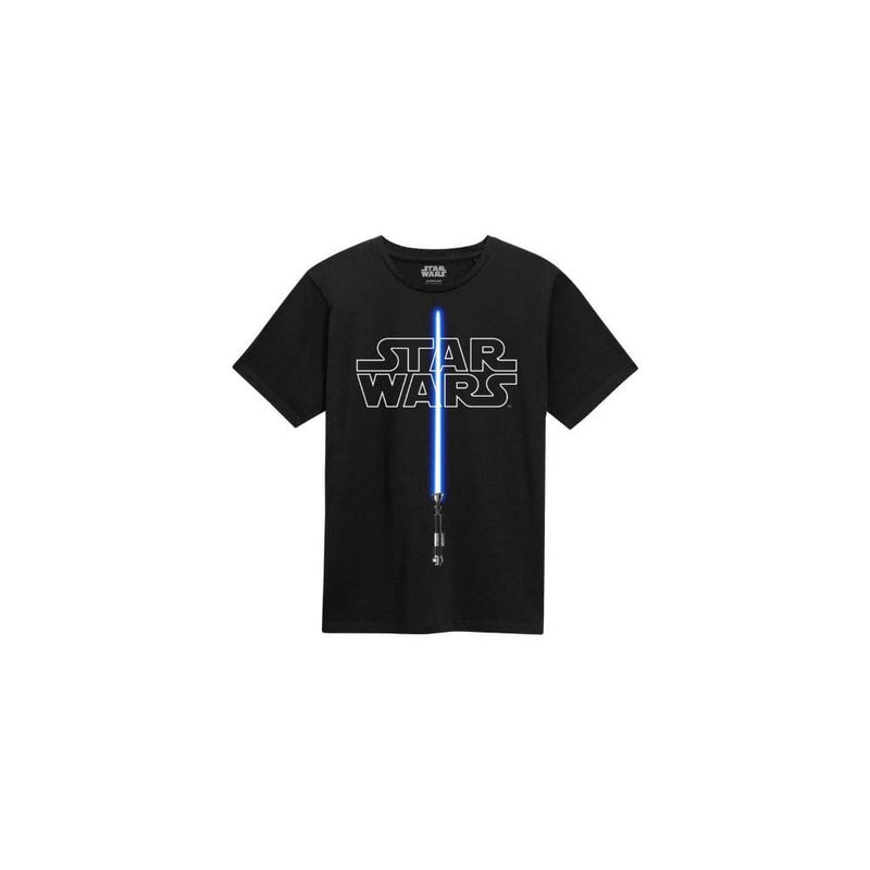 Star Wars T-Shirt Glow In The Dark Lightsaber Size S