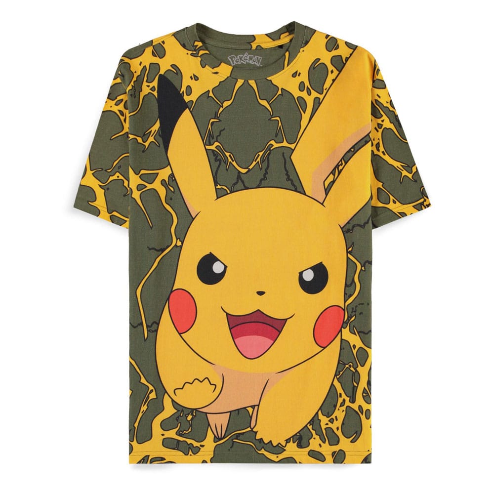 Pokemon T-Shirt Pikachu Lightning Size L