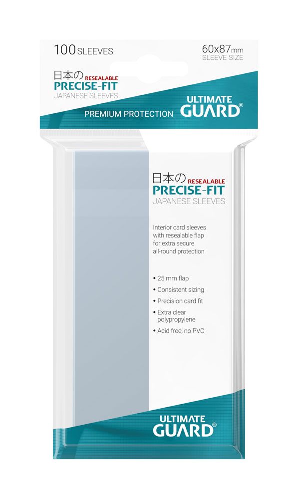 Ultimate Guard Precise-Fit Sleeves Resealable Japanese Size Transparent (100)